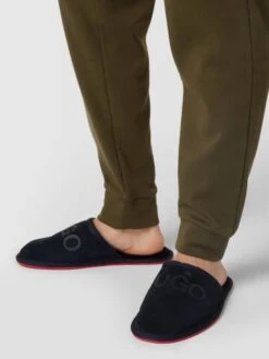 HUGO Slipper Mit Label-Print - Dunkelblau
