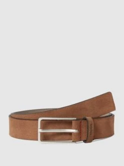 HUGO Ledergürtel Mit Dornschließe - Cognac
