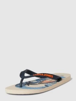 Jack & Jones Zehentrenner Mit Label-Detail Modell 'SURF' - Dunkelblau