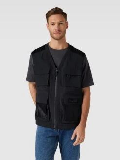 HUGO Weste Mit Label-Patch Modell 'Bael' - Schwarz -Herrenbekleidung Angebote aoo3cji29l44eiae6osl0i1i890kuk9k8pal0g9h94ojiia48d24ekaha4ol6jqbah0jgl28753jikhh9p3jaohicoo30db6c5i66c1k6hi64e1j74rm8e9l6pim8pj5clijgp0