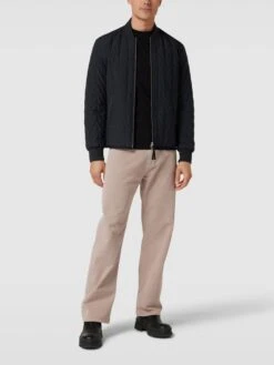 Marc O'Polo Bomberjacke Mit Steppnähten Modell 'herringbone' - Schwarz