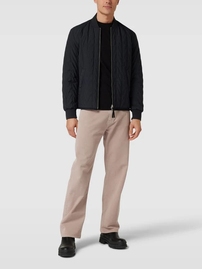 Marc O'Polo Bomberjacke Mit Steppnähten Modell 'herringbone' - Schwarz 1 Marc O'Polo Bomberjacke Mit Steppnähten Modell 'herringbone' - Schwarz