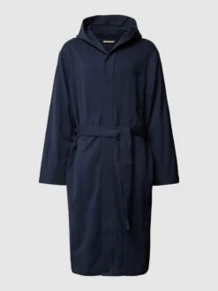 BOSS Bademantel Mit Kapuze Modell 'Terry' - Dunkelblau