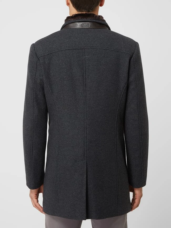 Cinque Wollmantel Mit Herausnehmbarer Reißverschlussblende Modell 'Ciarsenal' - Anthrazit 5 Cinque Wollmantel Mit Herausnehmbarer Reißverschlussblende Modell 'Ciarsenal' - Anthrazit – Bild 5