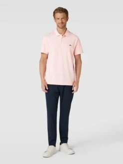 Lacoste Regular Fit Poloshirt Aus Baumwolle Mit Label-Detail - Rosa