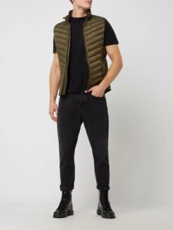 Tom Tailor Steppweste Mit Stehkragen - Wasserabweisend - Olivgrün