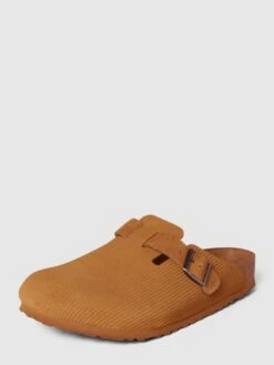 Birkenstock Hausschuhe Aus Echtem Leder Modell 'Boston' - Hellbraun