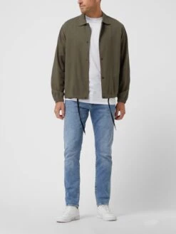 Minimum Hemdjacke Mit Druckknopfleiste Modell 'Lino' - Khaki