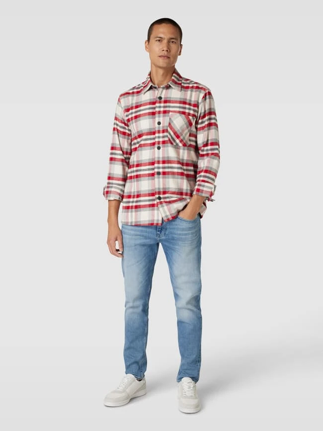 Joop Jeans JOOP! Jeans Hemdjacke Mit Brusttasche Modell 'Harvi' - Dunkelrot 1 Joop Jeans JOOP! Jeans Hemdjacke Mit Brusttasche Modell 'Harvi' - Dunkelrot