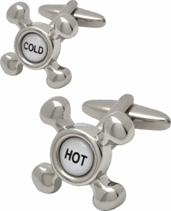 Lindenmann Manschettenknöpfe In Wasserhahn-Drehgriff-Form - Silber -Herrenbekleidung Angebote dab55685 1467 4c6b 8e10 6d64265dd5d9